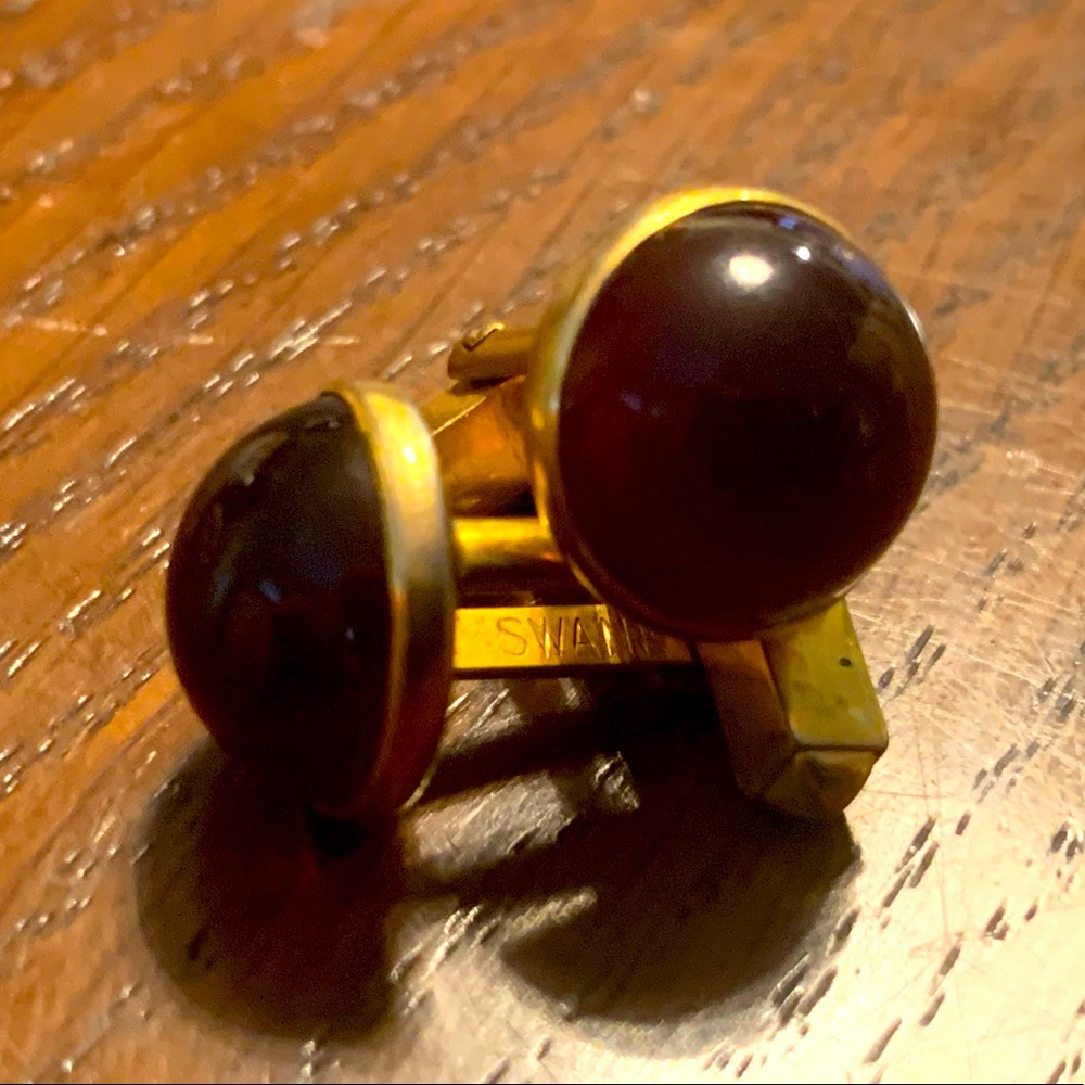 Men’s Classic Cufflinks With An Unknown Stone